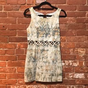Snakeskin Dress with Cut Outs